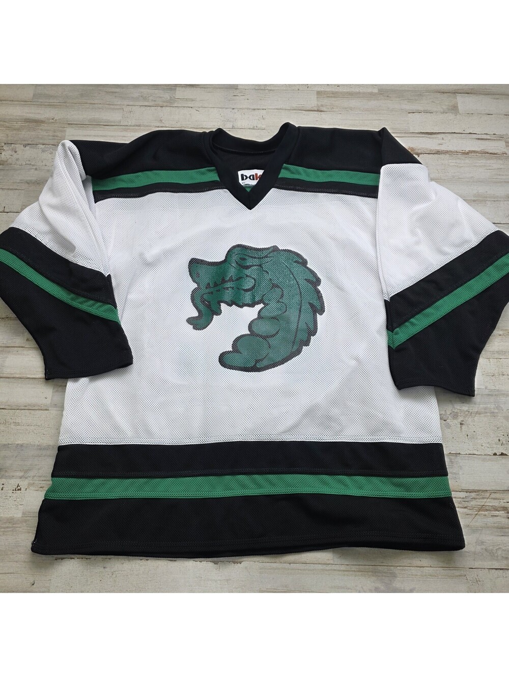 Vintage Bakka Men's Hockey Jersey - Green Dragon Logo Size XL